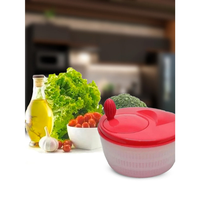 Centrífuga De Salada Secador Verduras Manual 4 Litros