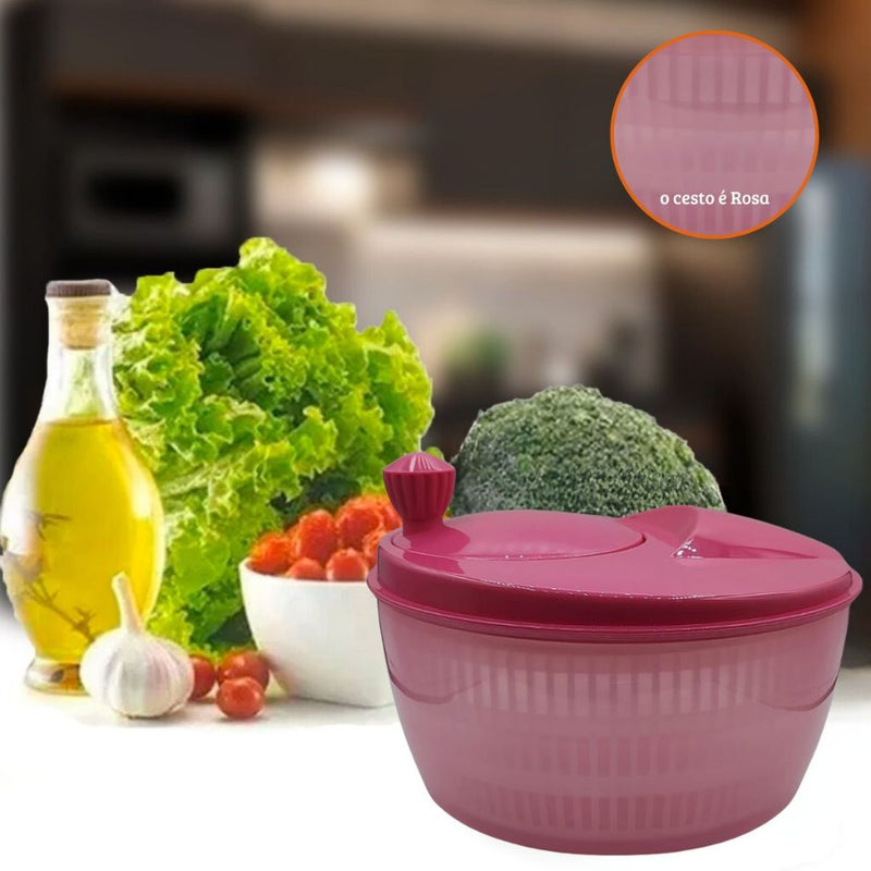 Centrífuga De Salada Secador Verduras Manual 4 Litros
