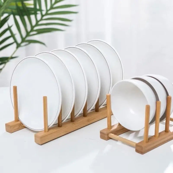 EcoPlate Organize — Suporte Escorredor de Pratos em Bambu