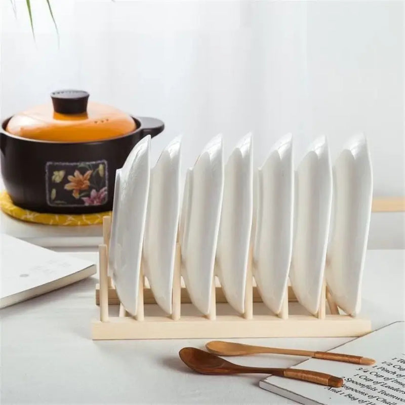 EcoPlate Organize — Suporte Escorredor de Pratos em Bambu